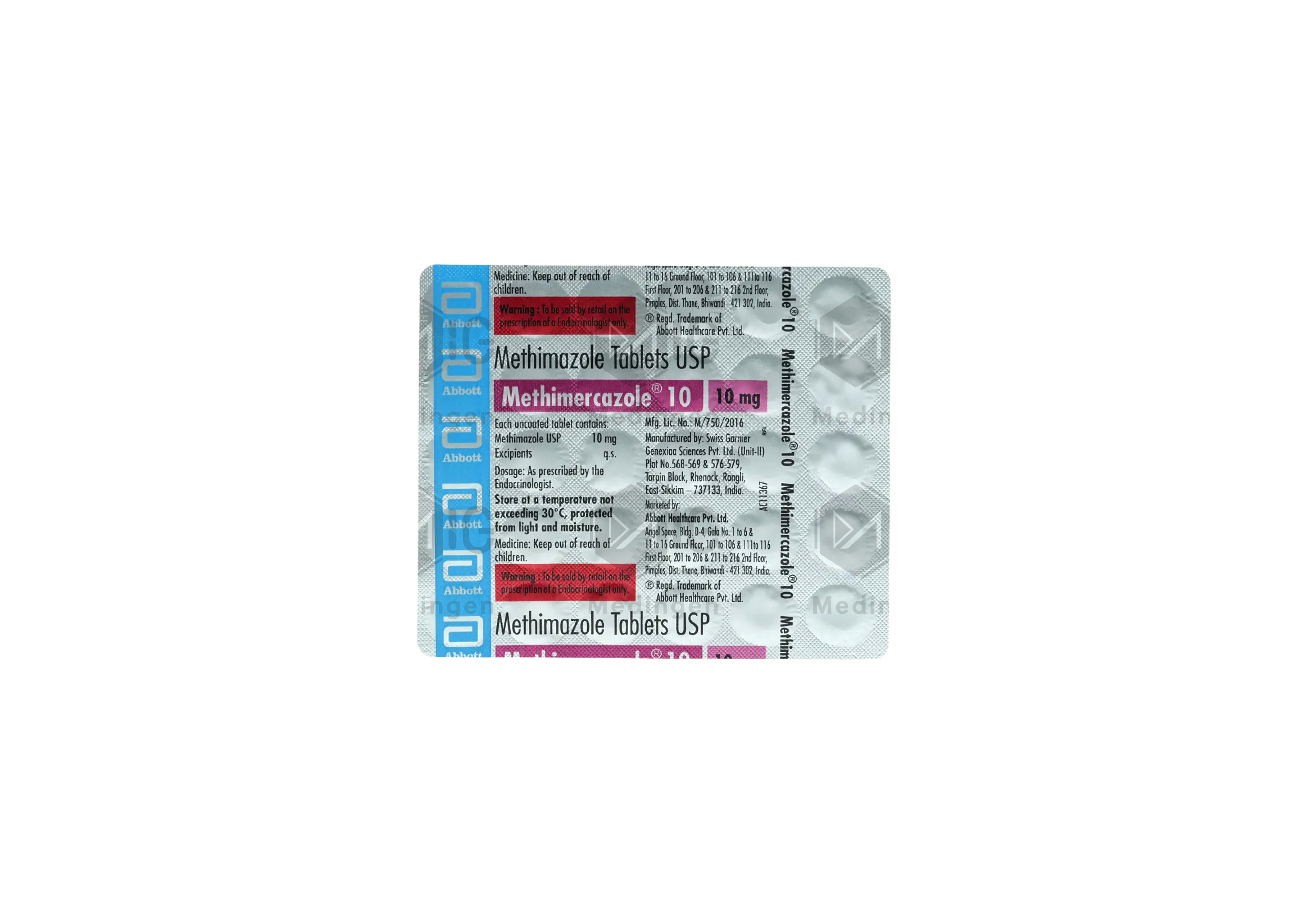 METHIMERCAZOLE 10MG